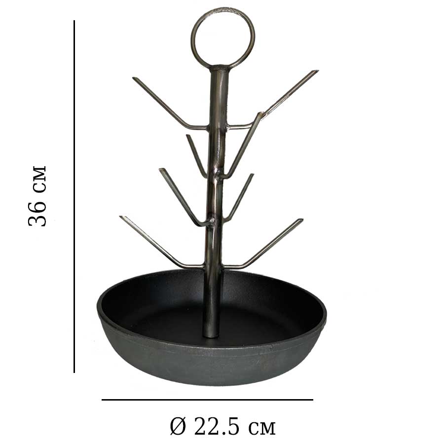 Купить ёлочку для тандыра D - 23 см, чугунная сковорода - ТАНДЫР55